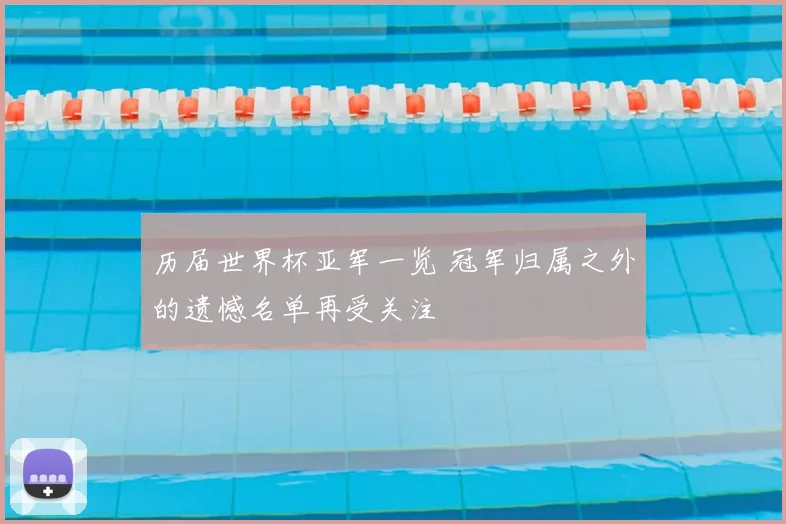 历届世界杯亚军一览 冠军归属之外的遗憾名单再受关注